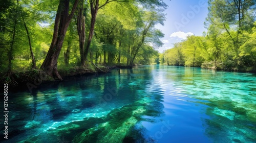 turquoise blue spring