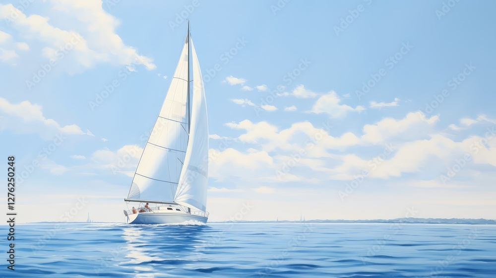 Obraz premium sails blue and white