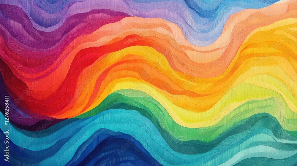 vibrant rainbow wave abstract art vibrant rainbow wave abstract art