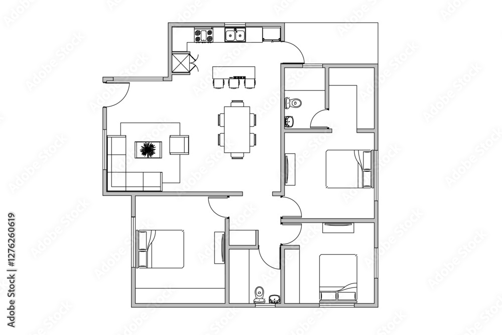 floor plan house with 3 bedroom black and white color floor plan house with 3 bedroom black and white color