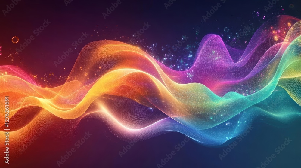 Obraz premium colorful abstract wave background
