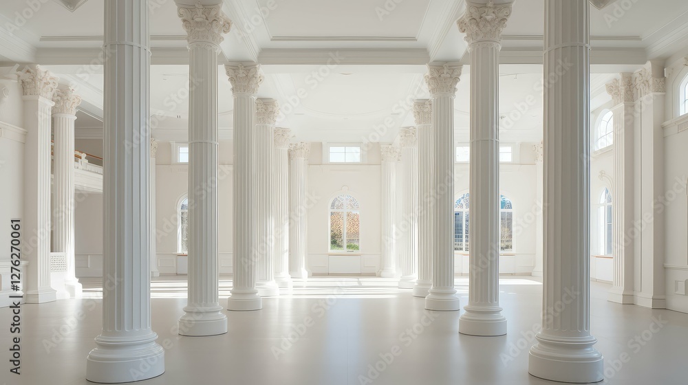 Naklejka premium grandeur white plaster