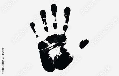 Handprint vector art Illustration Isolated on white background