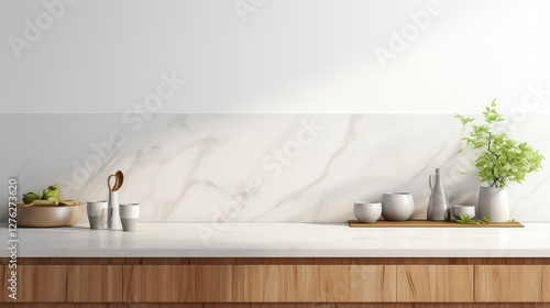 top kitchen counter mockup