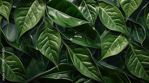 Wallpaper Mural green leaves banner Torontodigital.ca