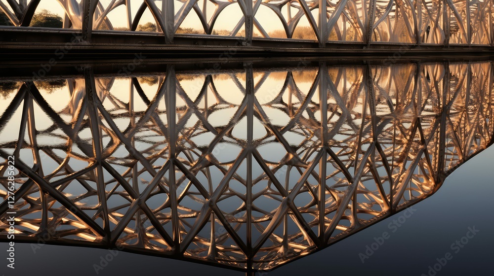 Fototapeta premium symmetry metal reflection