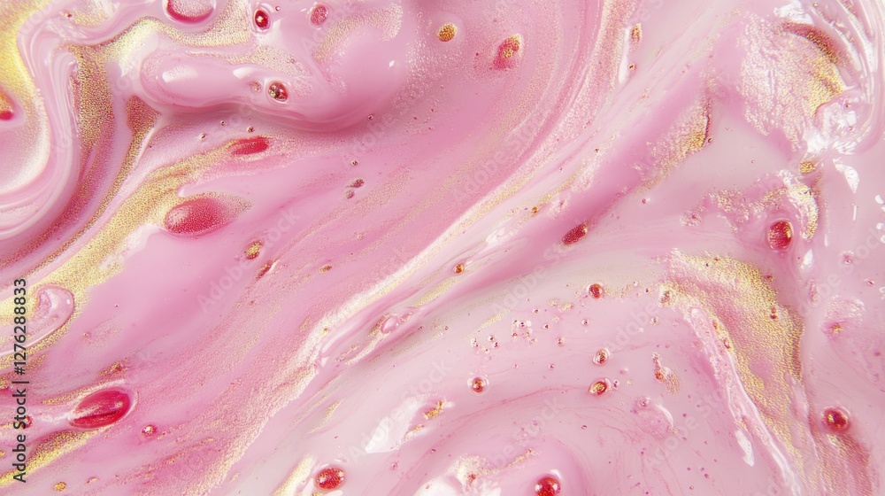 Abstract pink and gold liquid marble texture with glittering accents Abstract pink and gold liquid marble texture with glittering accents