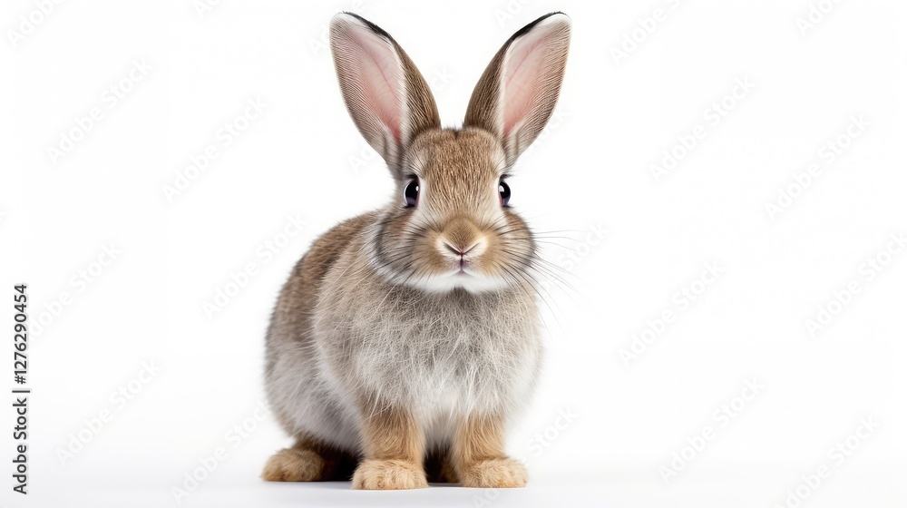 Obraz premium bright rabbit isolated on white