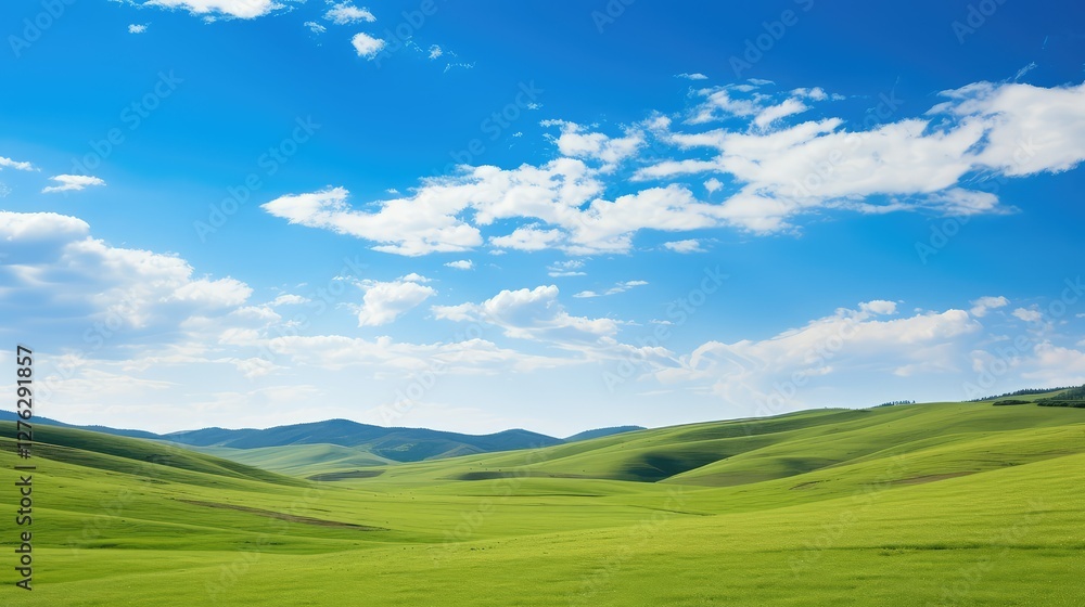 Obraz premium scenery rolling green hills