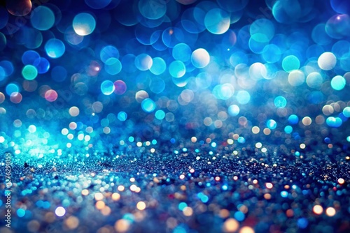 Panoramic Blue Grainy Gradient Dot Background Texture