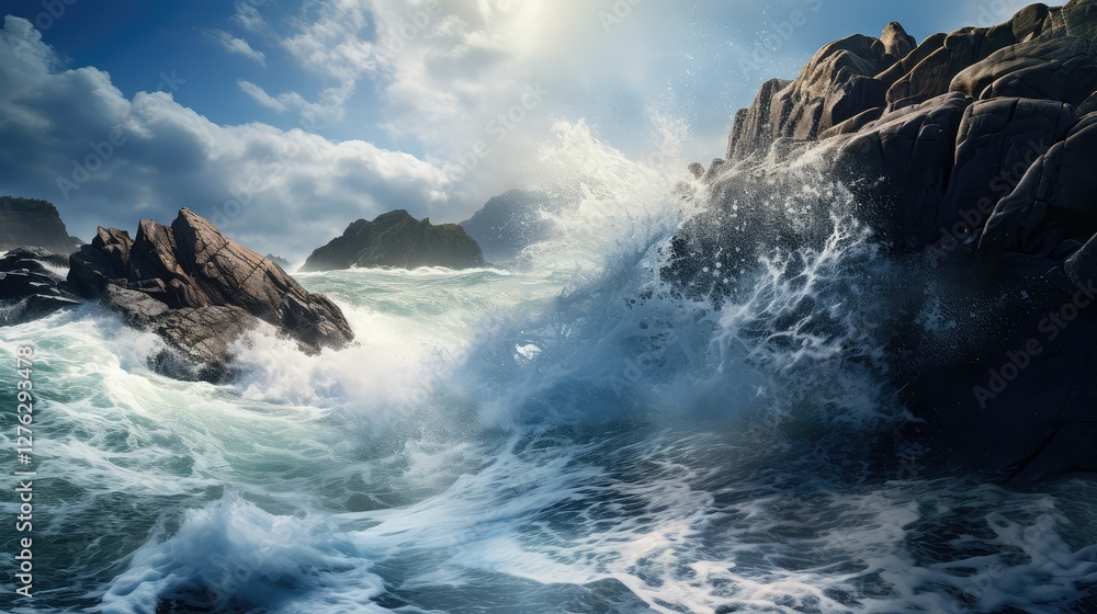coastle rock in water coastle rock in water