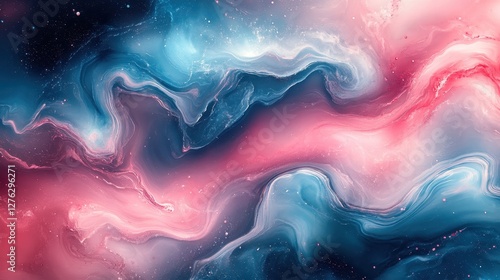 Dynamic liquid marble pattern swirling in vibrant abstract art