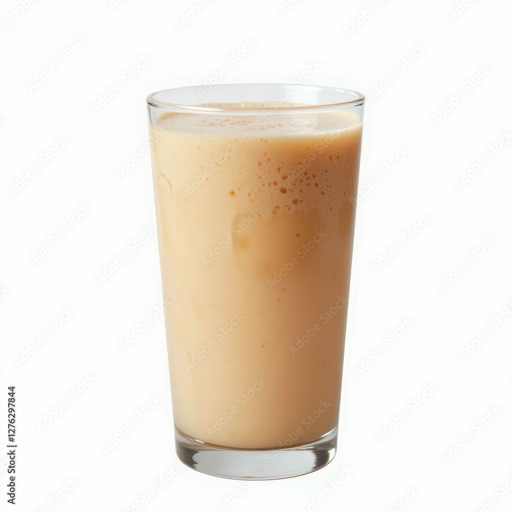 Refreshing Smoothie in a Glass A Delicious and Healthy Drink for Any Time of Day on a White Background Refreshing Smoothie in a Glass A Delicious and Healthy Drink for Any Time of Day on a White Background
