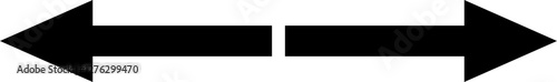 Left and right arrow, pointer, cursor in opposite direction. Intersection, navigation, forward-backward arrow element. Vector illustration