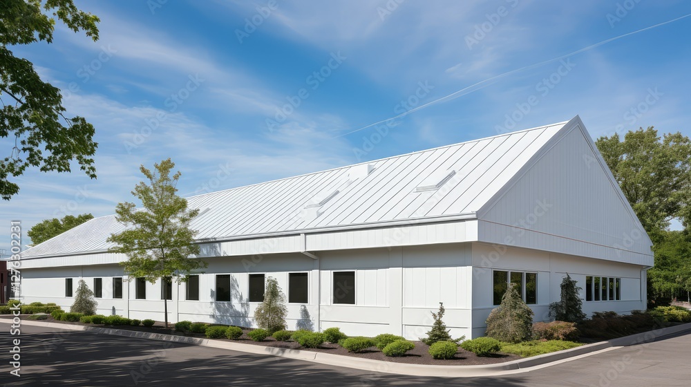 Fototapeta premium clean white metal roof