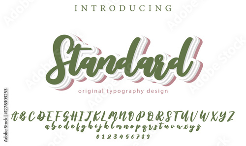 Standard Font Stylish brush painted an uppercase vector letters, alphabet, typeface