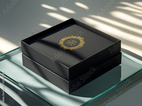Black elegance box for mockup
