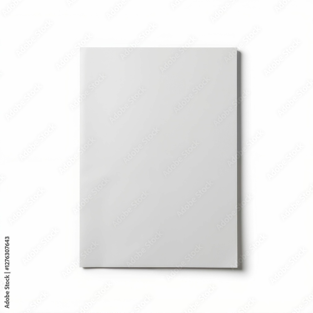 Blank Sheet for Creative Design or Text Layout Presentation Mockup Project on Plain Light Backdrop Blank Sheet for Creative Design or Text Layout Presentation Mockup Project on Plain Light Backdrop