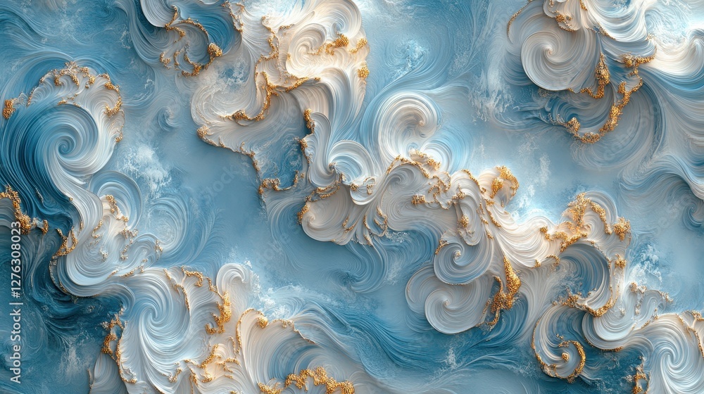 Abstract swirling blue and gold textures with dynamic fluid movements and elegant patterns Abstract swirling blue and gold textures with dynamic fluid movements and elegant patterns