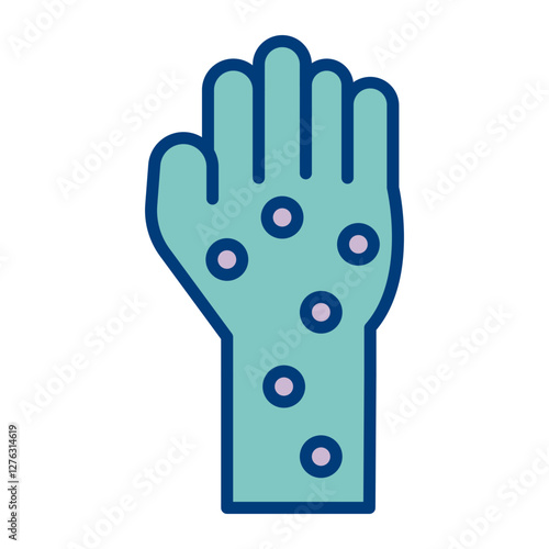 Hand Rash Vector Icon Design