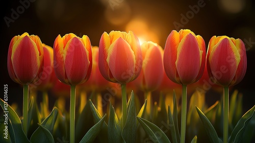 red and yellow tulips