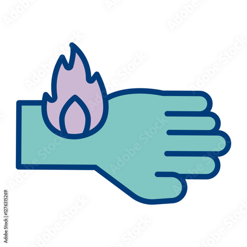 Flaming Skin Vector Icon Design