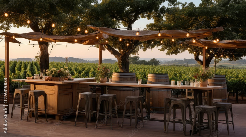 Fototapeta premium rustic wine bar
