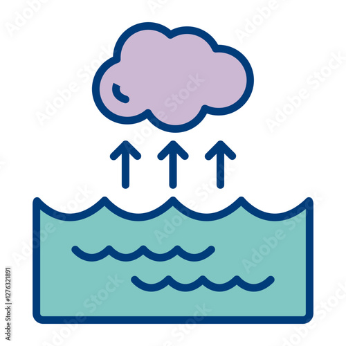 Water Vapor Vector Icon Design