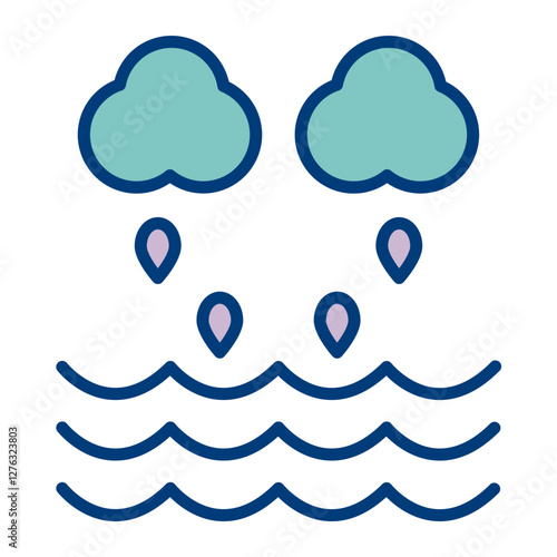 Rainstorm Vector Icon Design