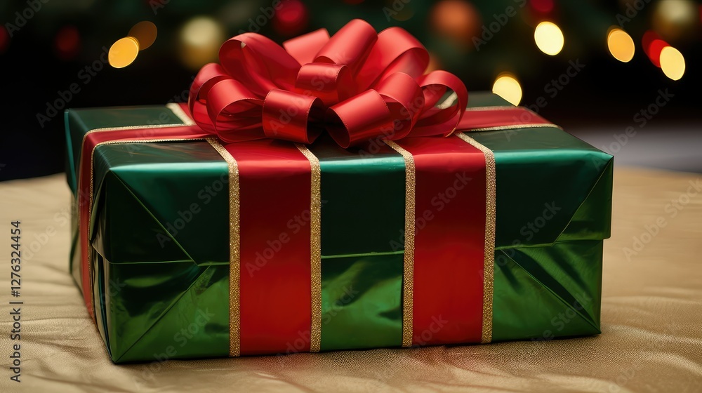 Obraz premium festive wrapped box