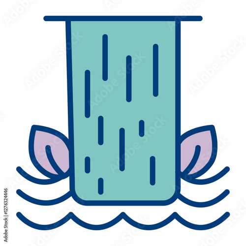 Waterfall Vector Icon Design