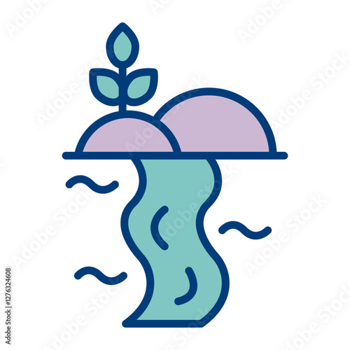 River Vector Icon Design