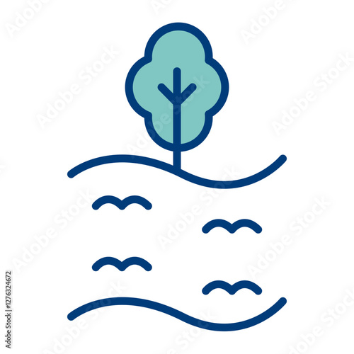 Stream Vector Icon Design