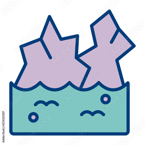 Glacier Vector Icon Design