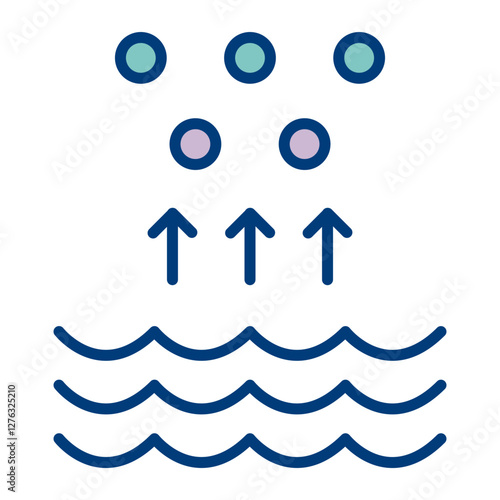 Evaporation Vector Icon Design