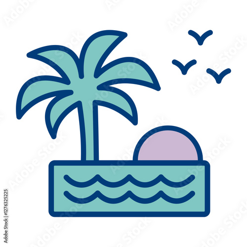 Oasis Vector Icon Design