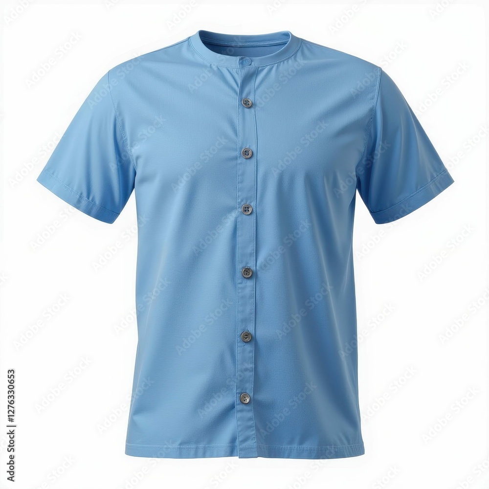 Light Blue Button Down Short Sleeve Shirt Fashion Apparel Casual Outfit Clothes Garment Style Light Blue Button Down Short Sleeve Shirt Fashion Apparel Casual Outfit Clothes Garment Style