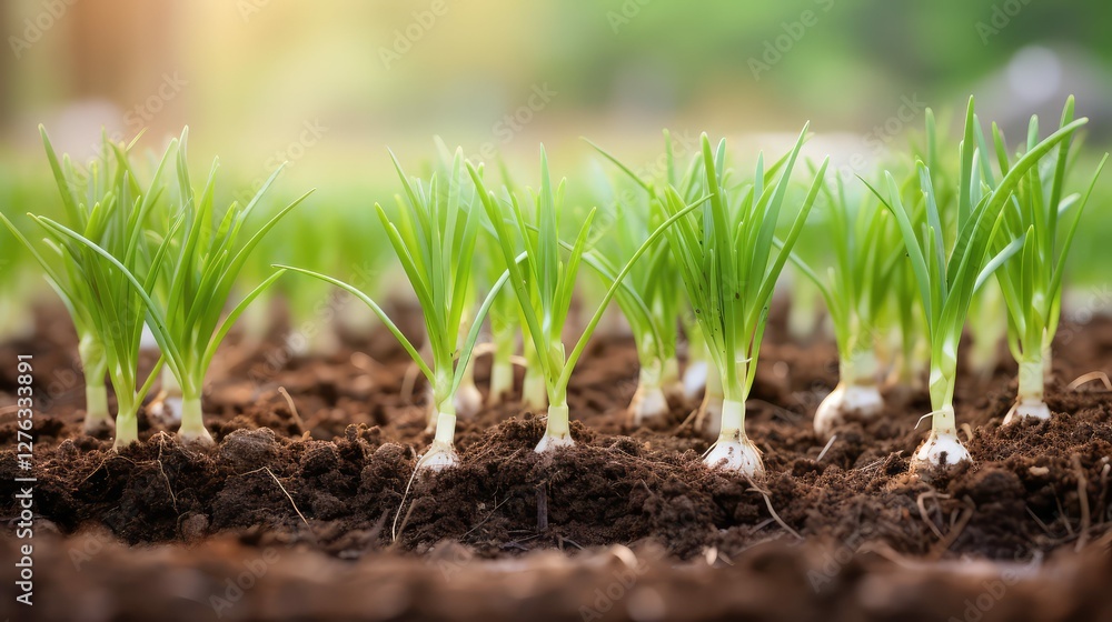 planting green onion planting green onion