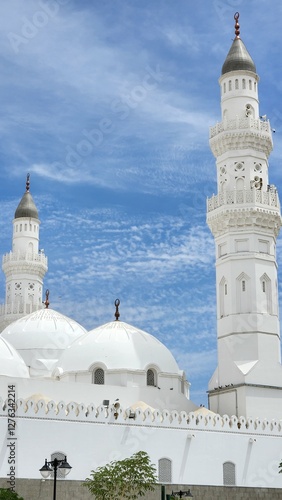 A view of Masjid Quba in Medina, Saudi Arabia
