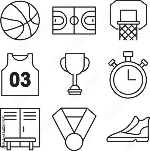 nine Basketball icon packs that you can use for your work