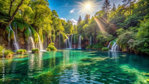 Stunning Plitvice Lakes National Park Landscape Photography: Turquoise Waters, Lush Forests