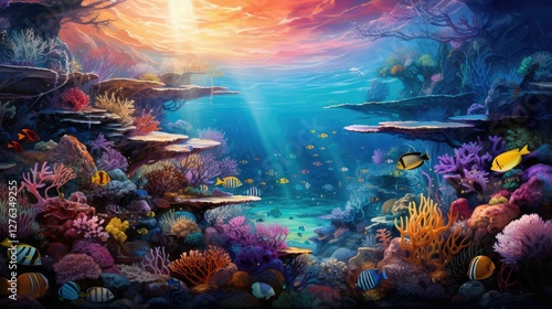 Fototapeta Naklejka Na Ścianę i Meble -  fish water fantasy