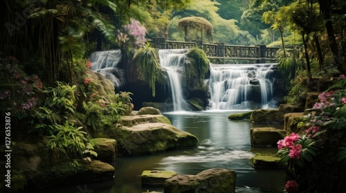 forest water falls