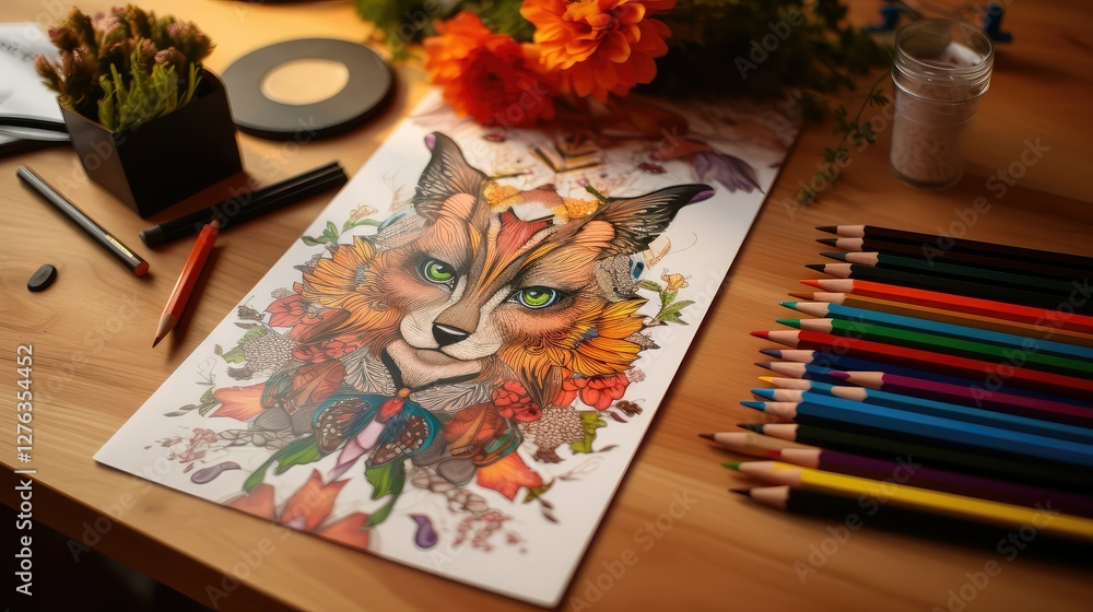 nature coloring book mockup nature coloring book mockup