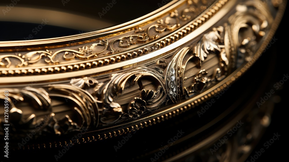 shiny round gold frame shiny round gold frame