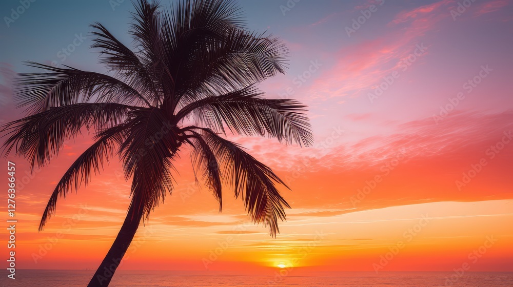 serene isolated palm tree serene isolated palm tree