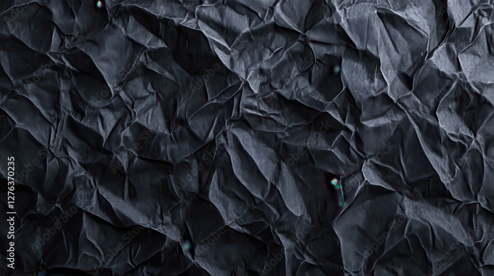 Crumpled dark paper texture background with abstract folds and creases Crumpled dark paper texture background with abstract folds and creases