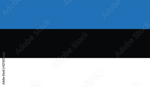 Estonia national flag vector. official colors and proportion correctly. National Estonia flag. Estonia flag vector design and Illustration.