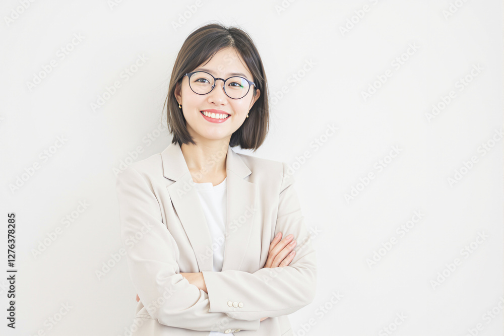 Professional Portrait of a Confident Japanese Businesswoman Professional Portrait of a Confident Japanese Businesswoman