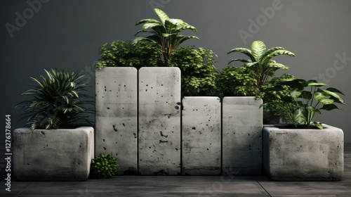 planter cinderblock texture